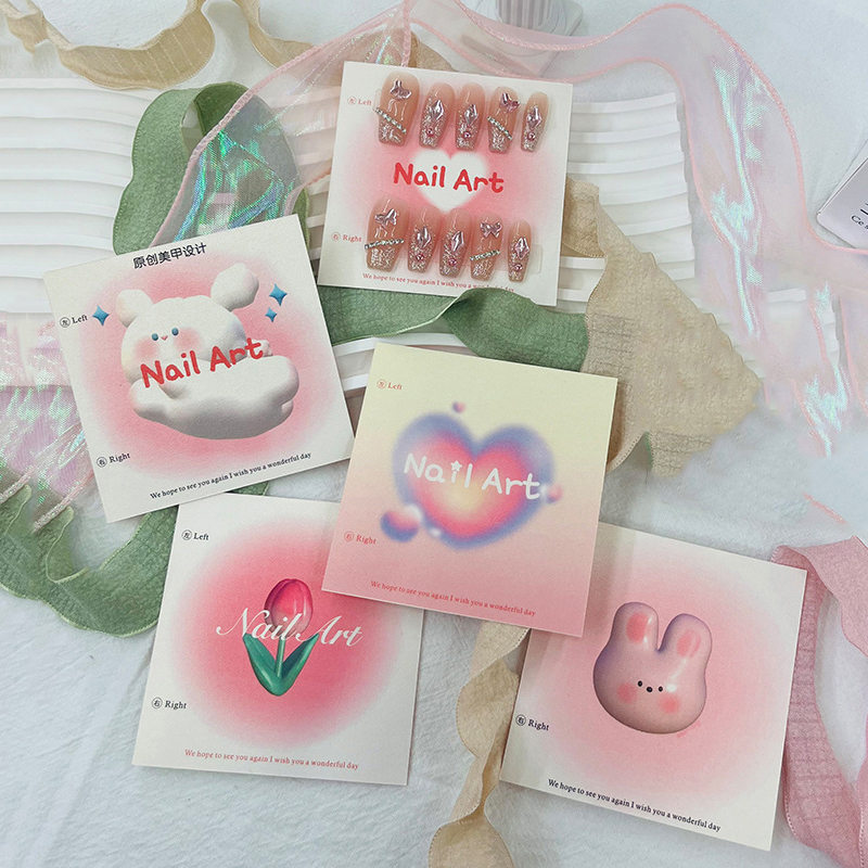 Nail Art Pinterest - 50Pcs 6.5x6.5cm 8x8cm Press On Nail