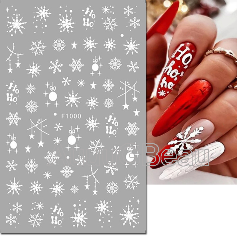 3d Nail Art Stickers Christmas - Nail Art Xmas Tree recension och pris