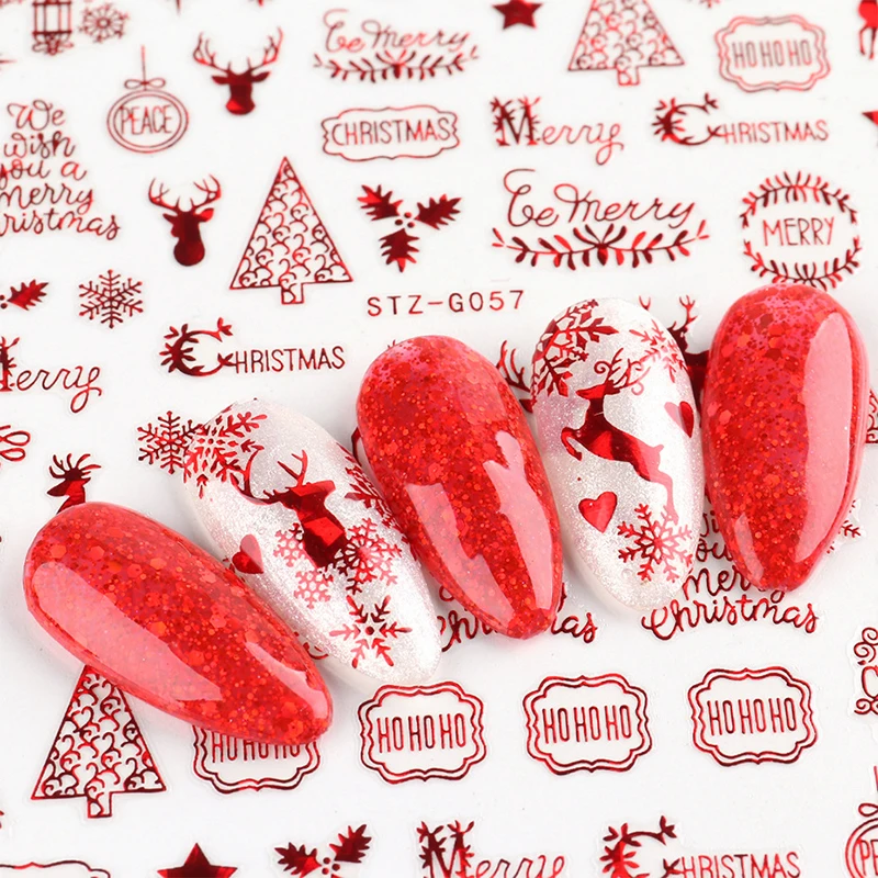 Christmas Nails Accesories Red - Nail Art Xmas Tree recension och pris