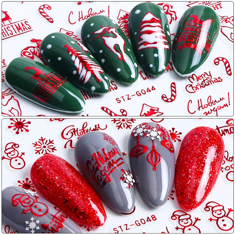 Christmas Nails Accesories Red - Nail Art Xmas Tree recension och pris