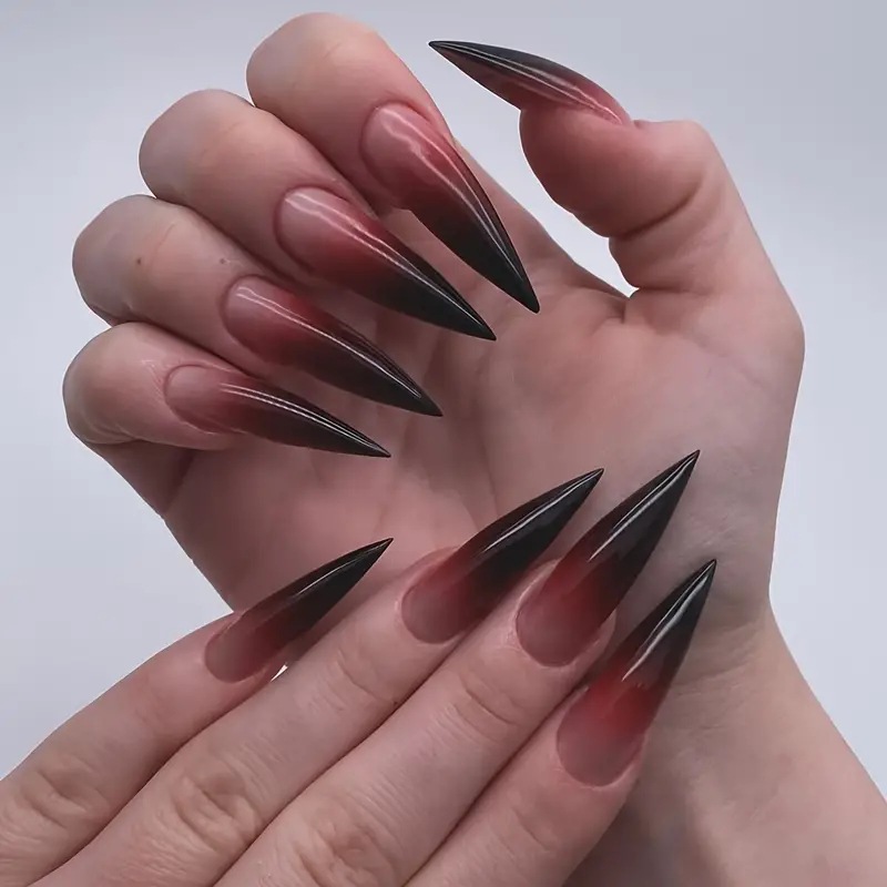 24Pcs Long Stiletto False Nail - Nail Art Y2K recension och pris
