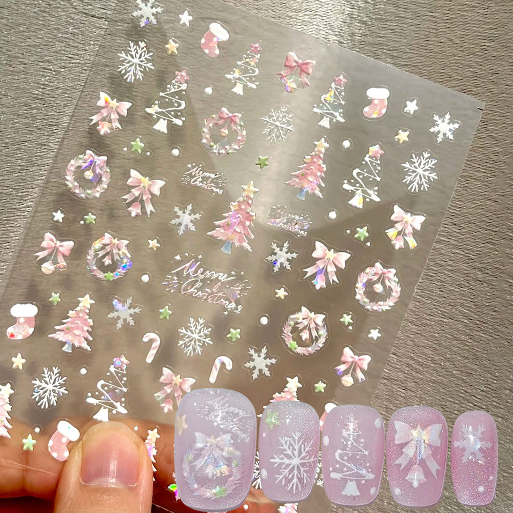 1pcs Aurora Pink Christmas Tre - Nail Art Xmas Tree recension och pris