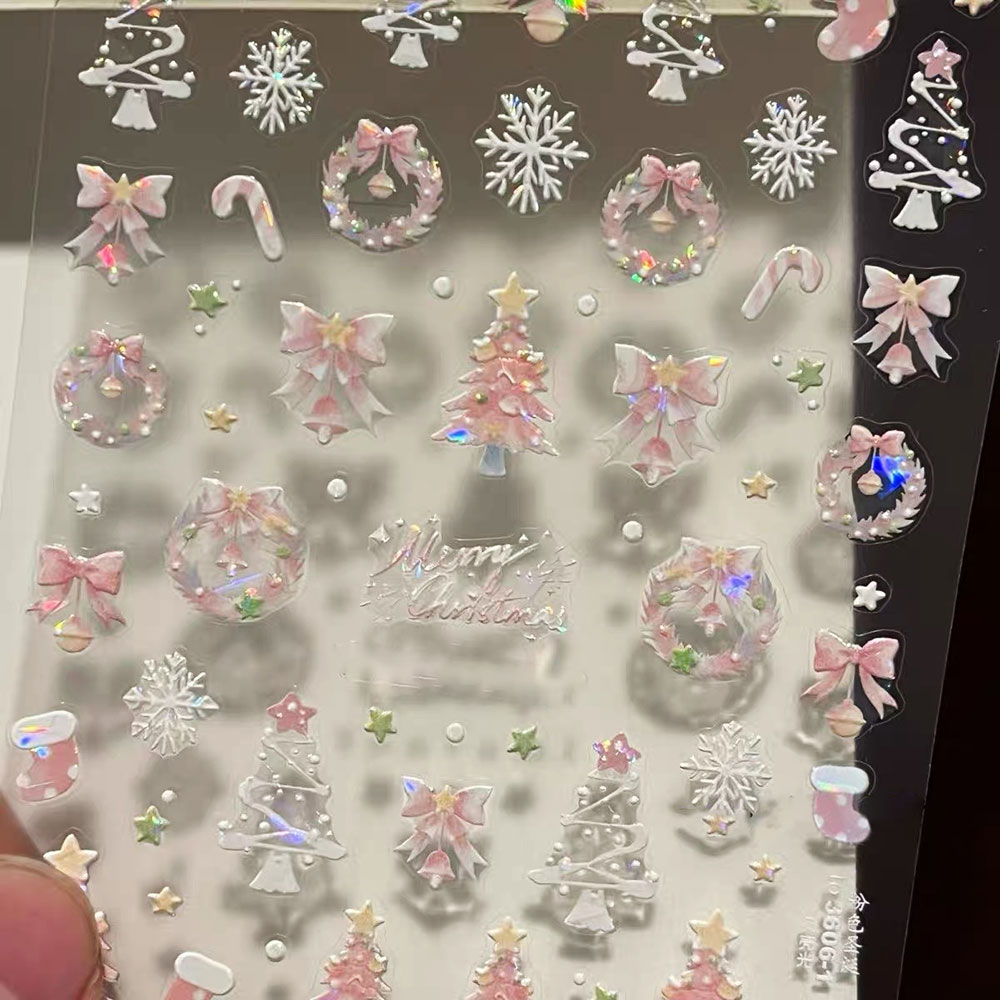 1pcs Aurora Pink Christmas Tre - Nail Art Xmas Tree recension och pris