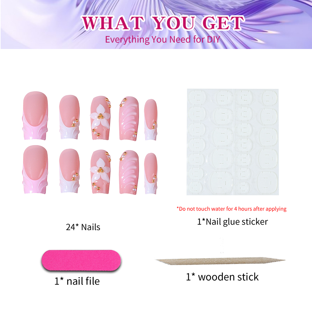 24 pieces per box. Rectangular - Nail Art Y2K recension och pris