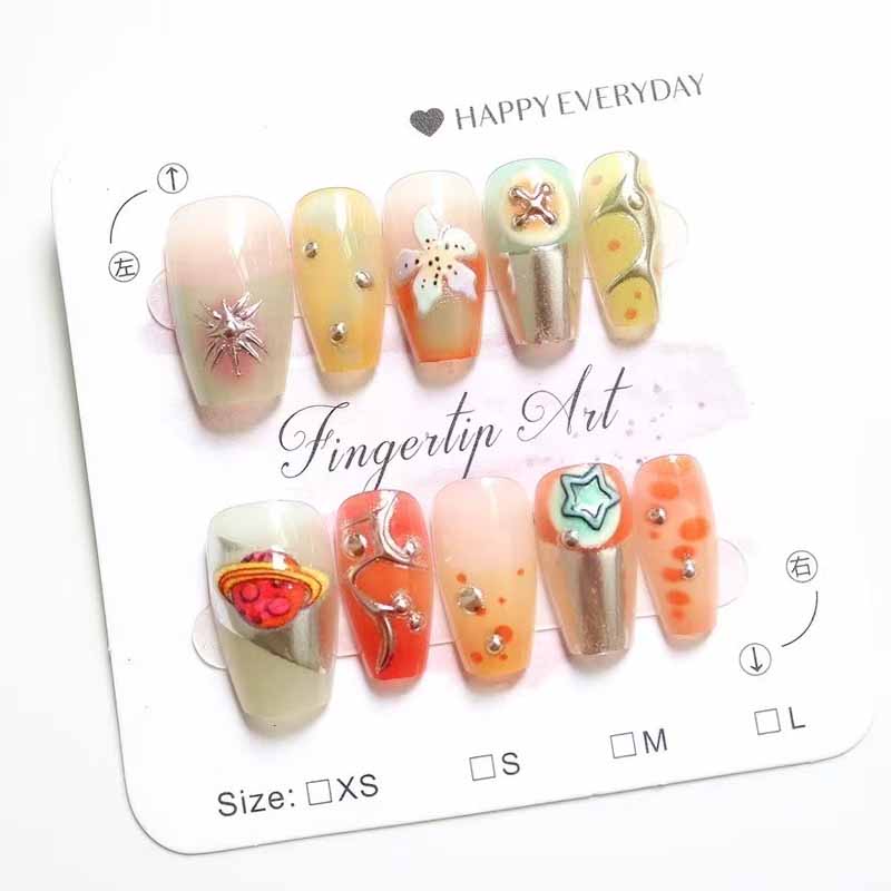 10 Pcs Women French Style High - Nail Art Y2K recension och pris