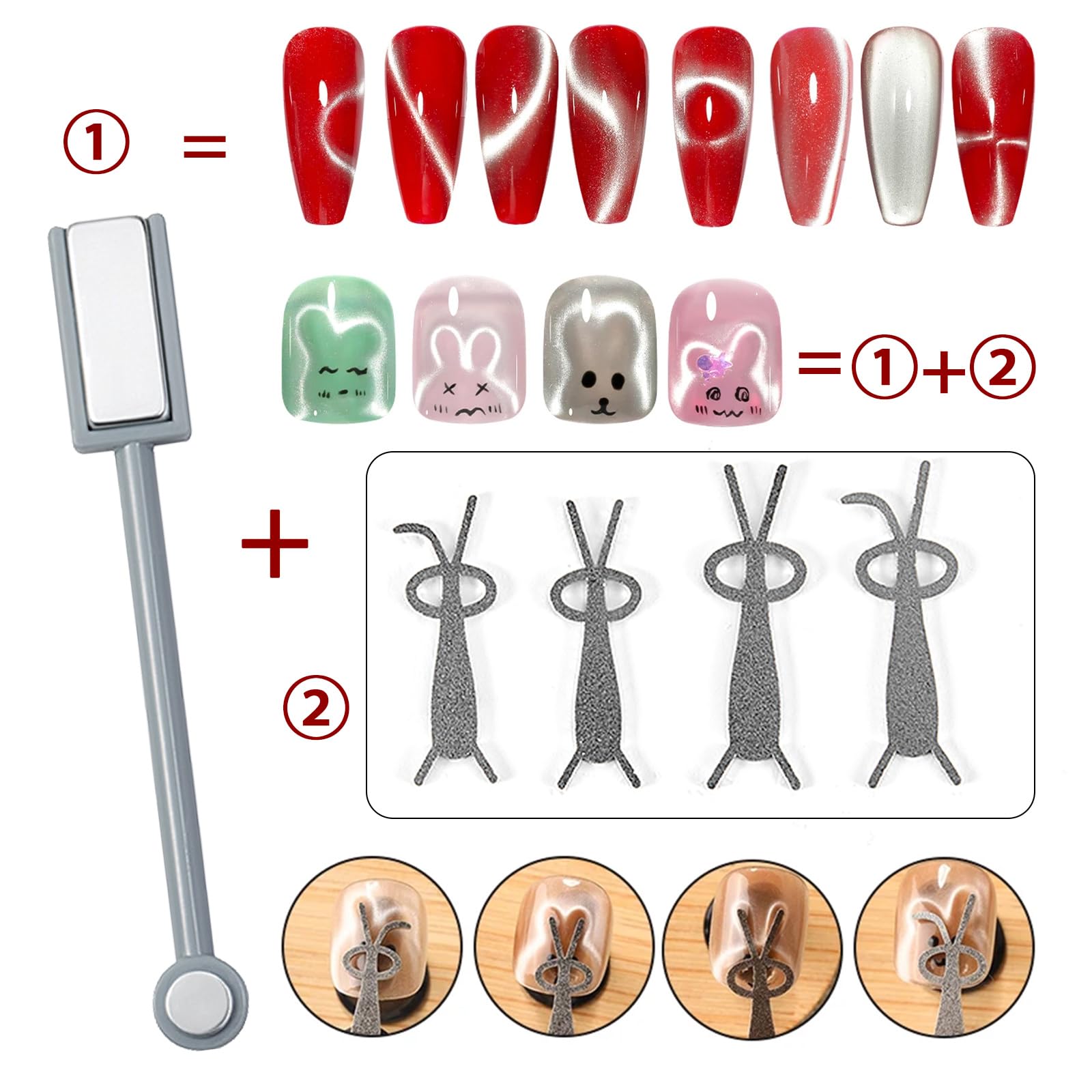 11Pcs Cat Eye Nail Art Magnet  - Nail Gel Polish Set recension och pris