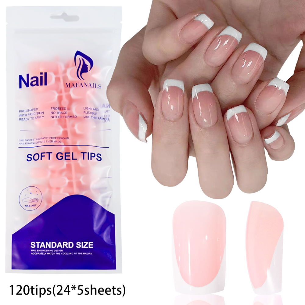 120pcs Glossy Short Square Pre - Nail Art Y2K recension och pris