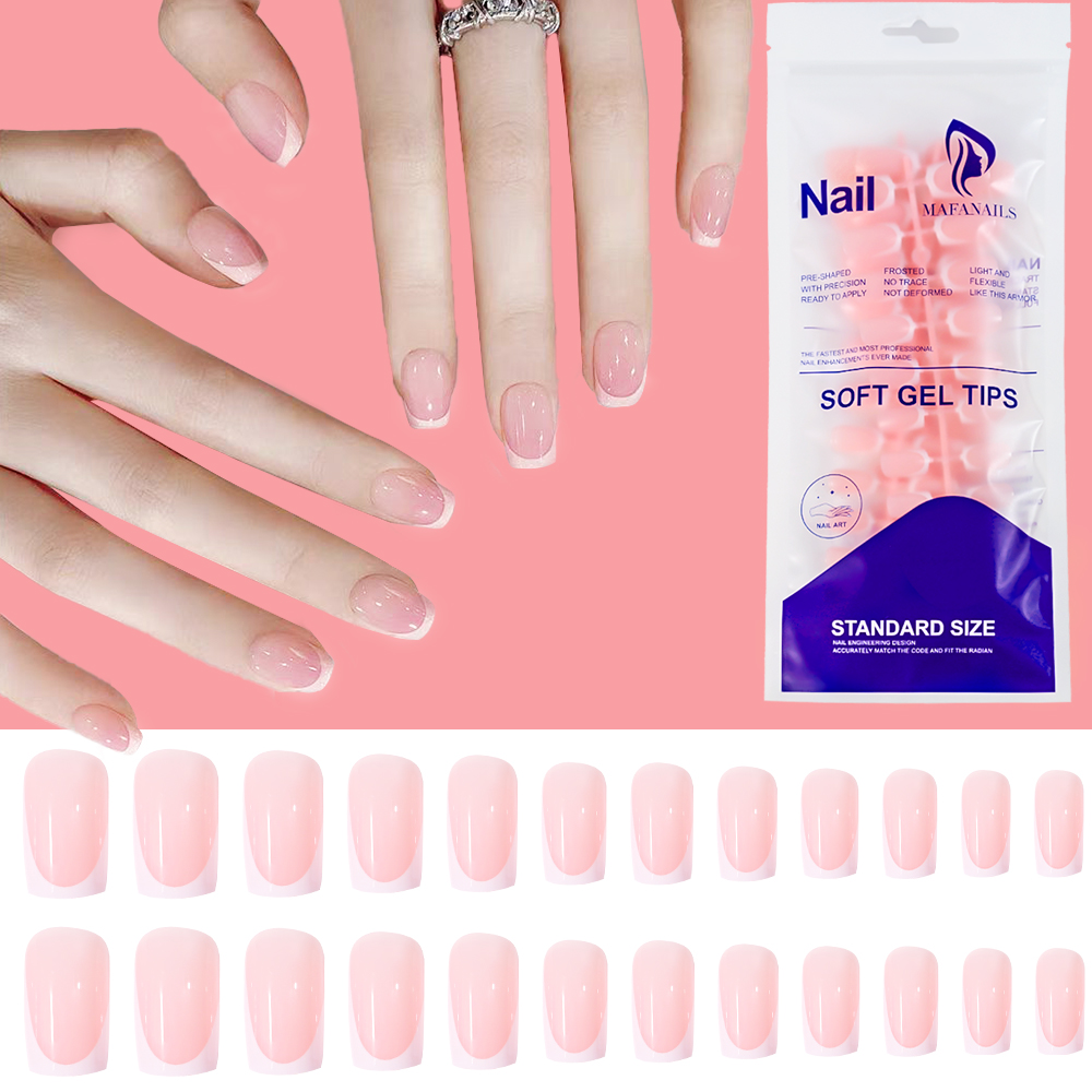 120pcs Glossy Short Square Pre - Nail Art Y2K recension och pris