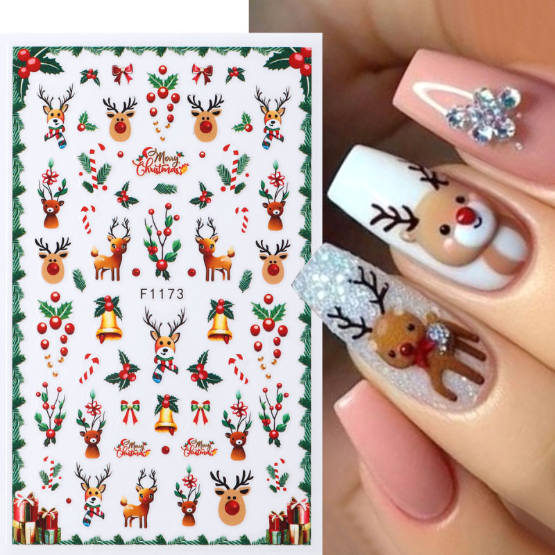2pcs Festive Christmas Nail St - Nail Art Xmas Tree recension och pris