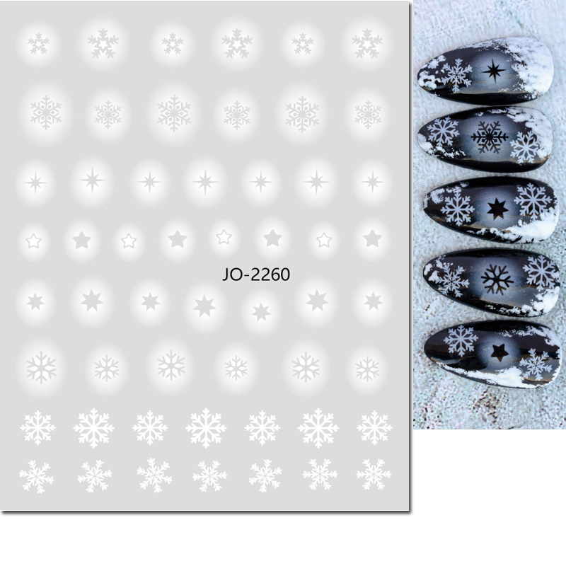 Nail Art 3d Decals White Hollo - Nail Art Xmas Tree recension och pris