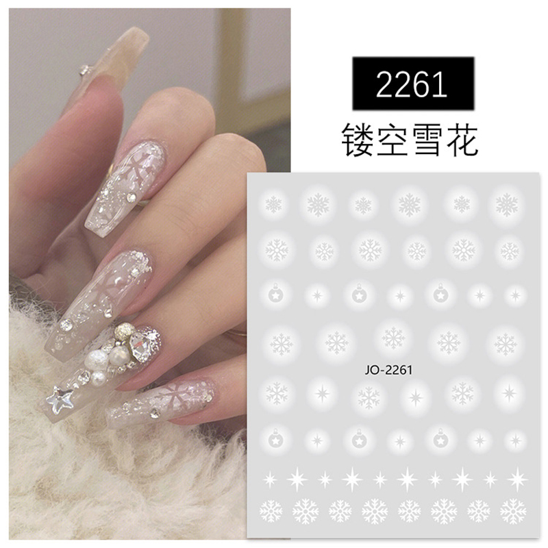 Nail Art 3d Decals White Hollo - Nail Art Xmas Tree recension och pris