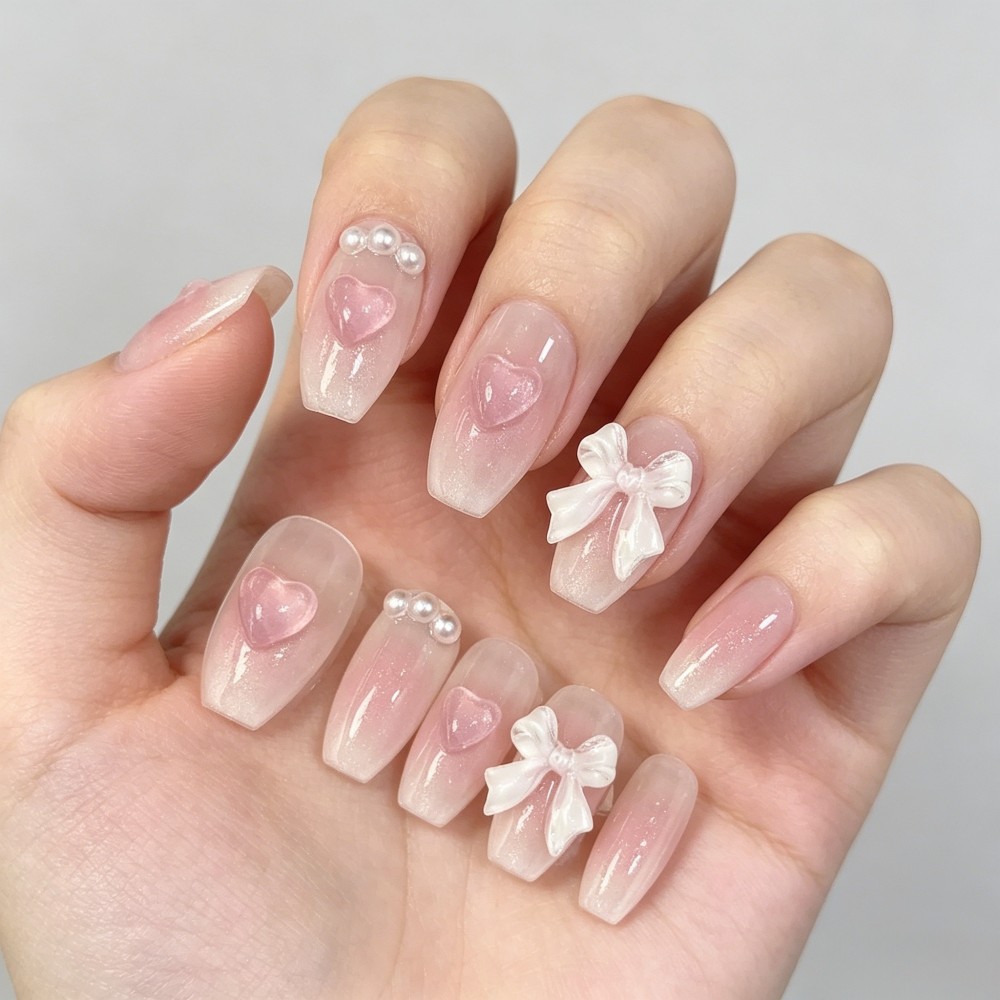 Cute Pink Sweet Princess Remov - Nail Art Y2K recension och pris