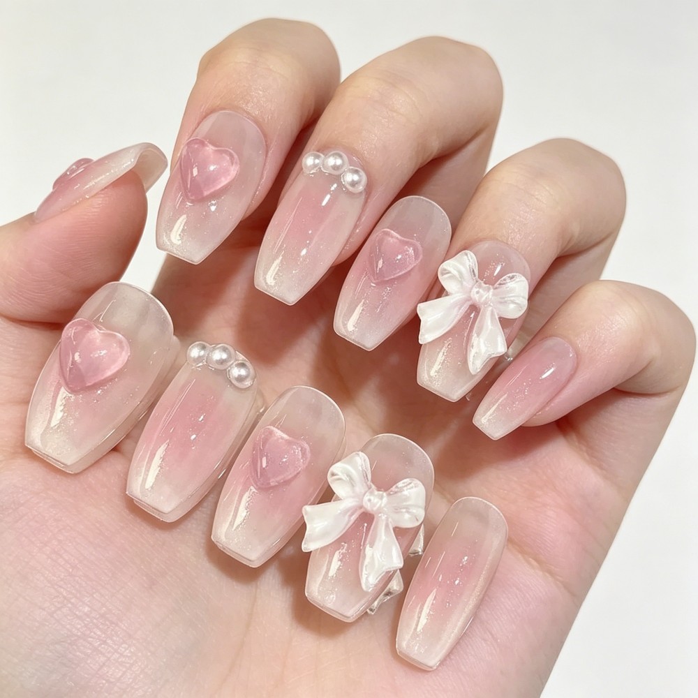 Cute Pink Sweet Princess Remov - Nail Art Y2K recension och pris