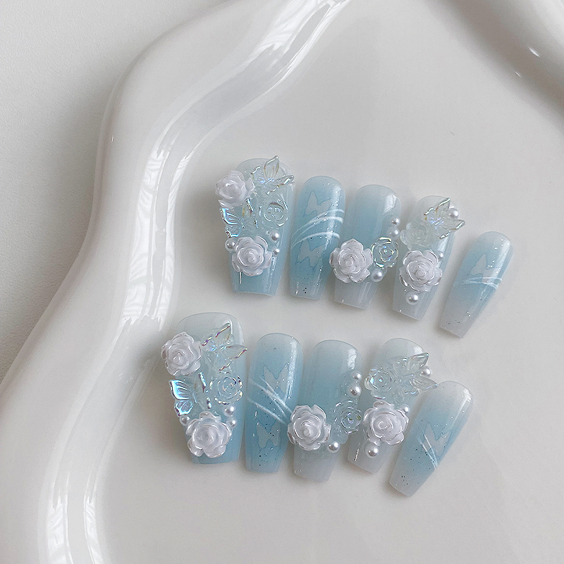10 Pieces of Handmade Coffin S - Nail Art Y2K recension och pris