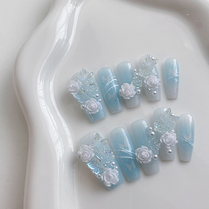 10 Pieces of Handmade Coffin S - Nail Art Y2K recension och pris