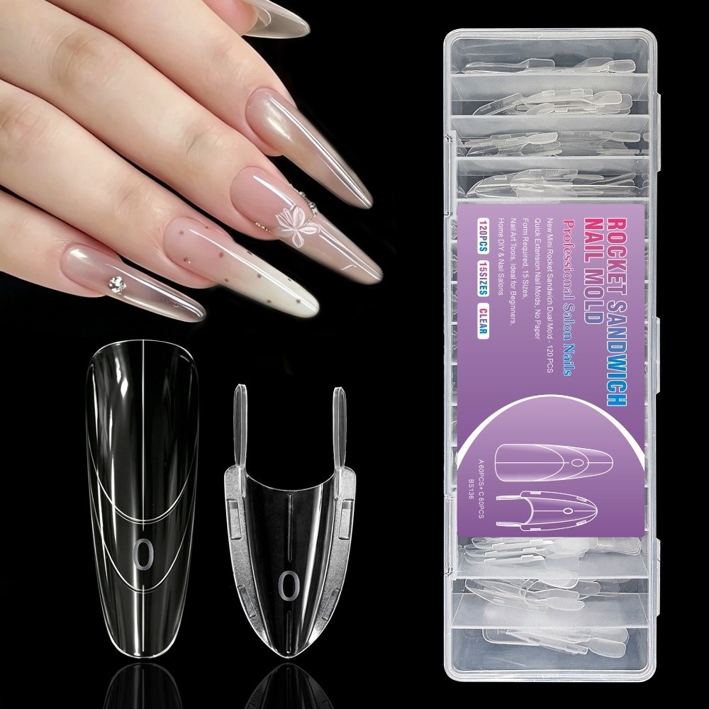 120pcs Rocket Shape Sandwich D - Nail Art Y2K recension och pris