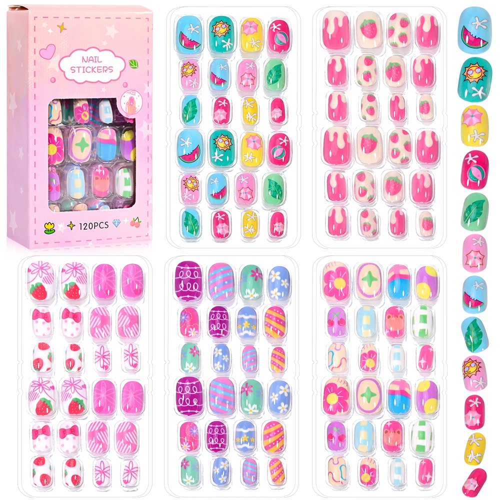 120-Piece 5-Set Candy Kids Pre - Nail Art Y2K recension och pris
