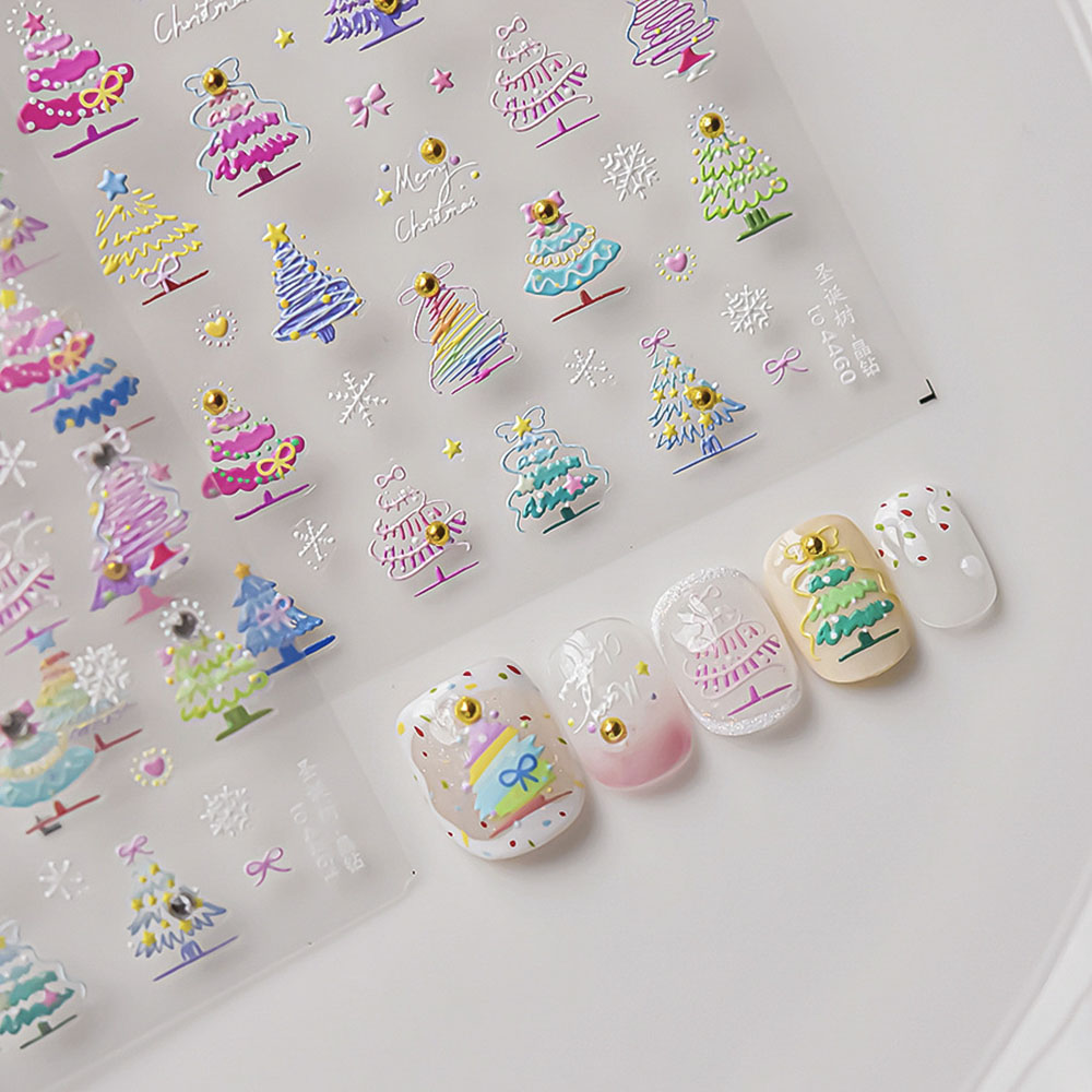 Christmas Nail Art Stickers De - Nail Art Xmas Tree recension och pris