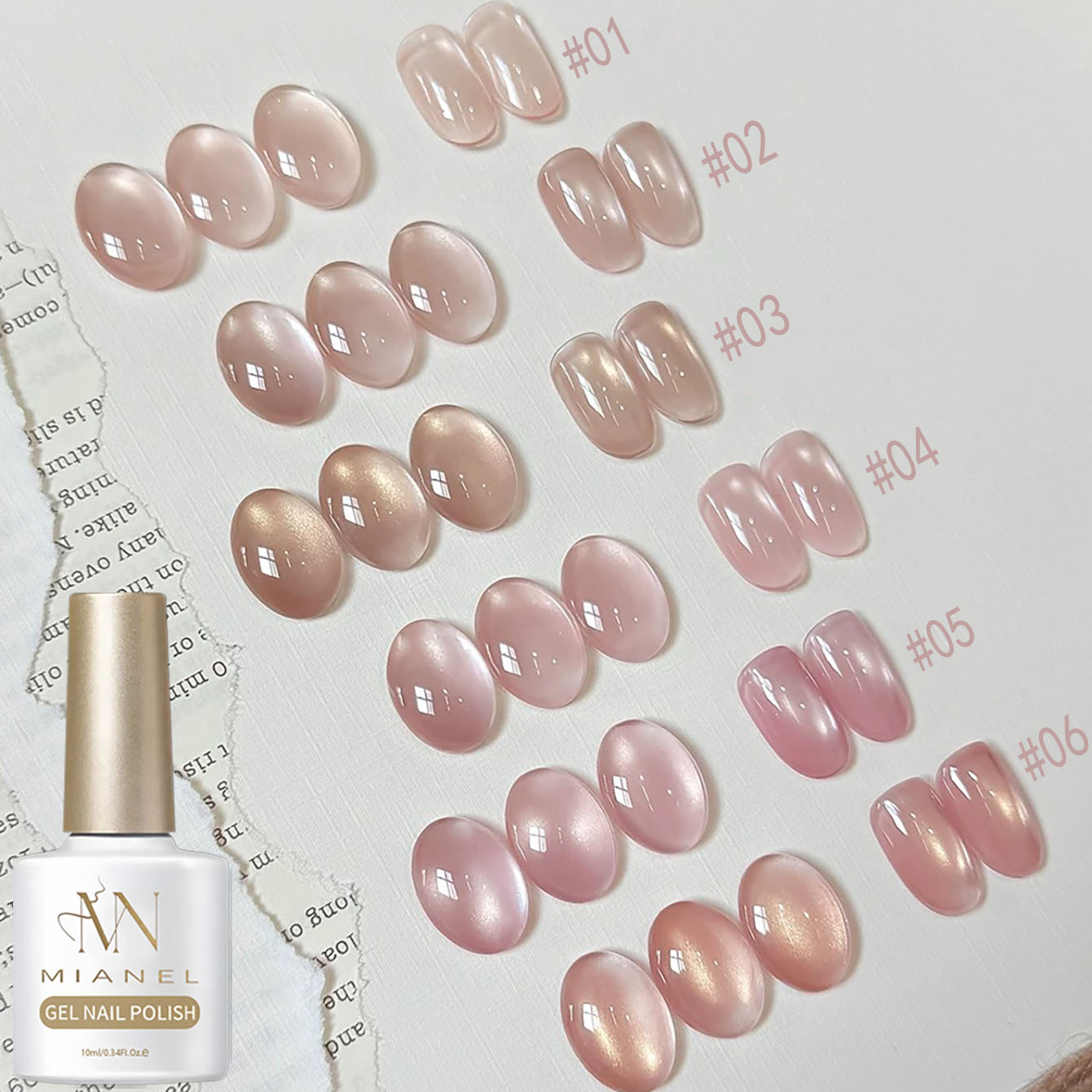 MIANEL 10ML Cat Eye Gel Nail P - Nail Art Pink Cat Eye recension och pris