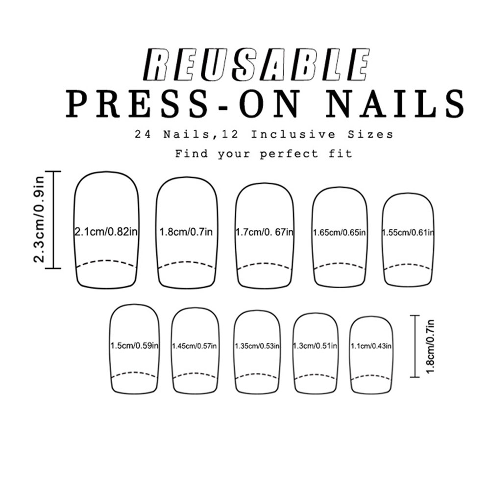 24pcs/set colorful fake nails  - Nail Art Y2K recension och pris