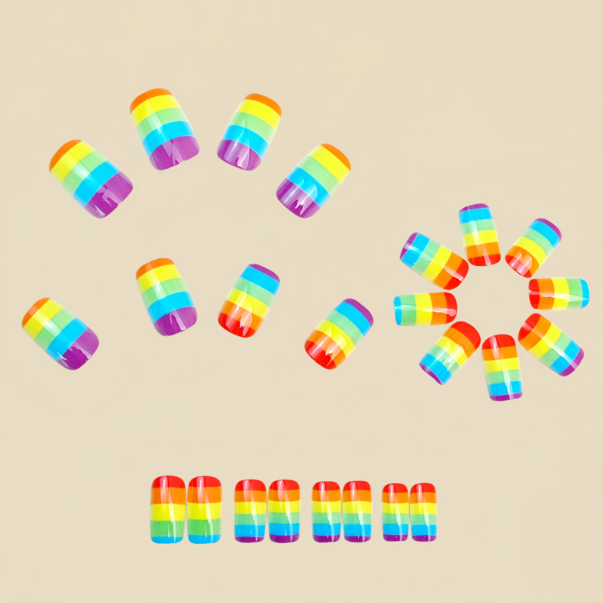 24pcs/set colorful fake nails  - Nail Art Y2K recension och pris